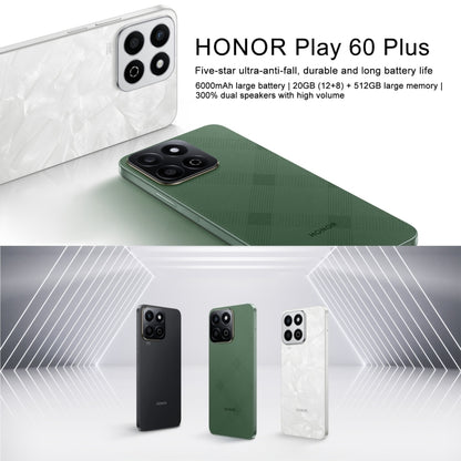 Honor Play 60 Plus 5G, 12GB+512GB, 6.77 inch MagicOS 8.0 Qualcomm Snapdragon 4 Gen2 Octa Core up to 2.2GHz, Network: 5G, OTG, Not Support Google Play (White) - Honor by Huawei | Online Shopping South Africa | PMC Jewellery | Buy Now Pay Later Mobicred