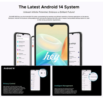 [HK Warehouse] DOOGEE N55 Plus, 8GB+128GB, 6.56 inch Android 14 Spreadtrum T606 Octa Core, Network: 4G, OTG (Silver) - DOOGEE by DOOGEE | Online Shopping South Africa | PMC Jewellery | Buy Now Pay Later Mobicred