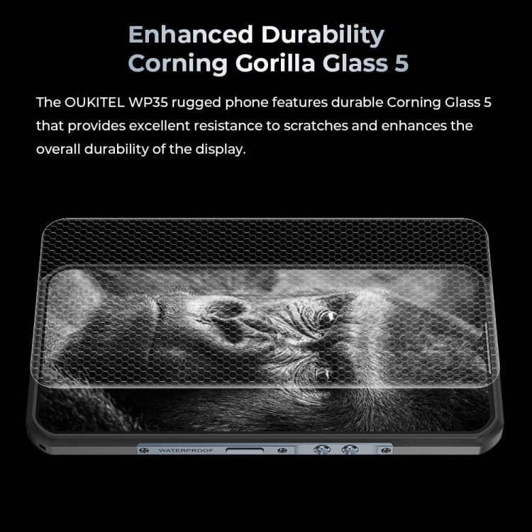 Oukitel WP35 5G Rugged Phone, 8GB+256GB, IP68/IP69K Fingerprint Identification, 11000mAh, 6.6 inch MediaTek Dimensity 6100+ Octa Core, NFC, OTG, Network: 5G (Grey) - OUKITEL by OUKITEL | Online Shopping South Africa | PMC Jewellery | Buy Now Pay Later Mobicred