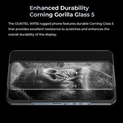 Oukitel WP35 5G Rugged Phone, 8GB+256GB, IP68/IP69K Fingerprint Identification, 11000mAh, 6.6 inch MediaTek Dimensity 6100+ Octa Core, NFC, OTG, Network: 5G (Grey) - OUKITEL by OUKITEL | Online Shopping South Africa | PMC Jewellery | Buy Now Pay Later Mobicred