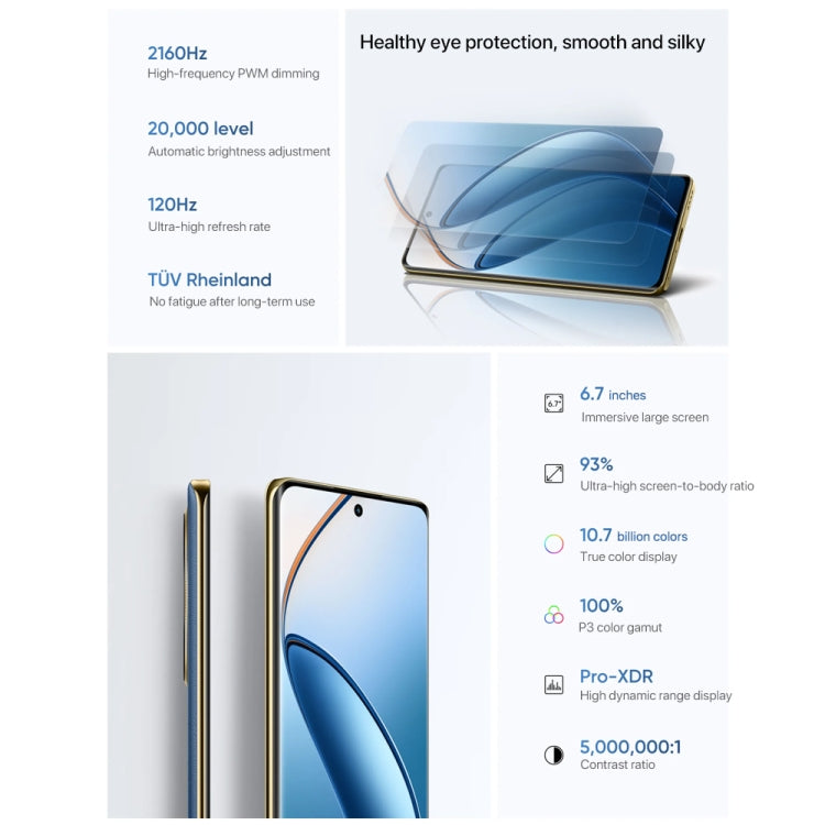 Realme 12 Pro Ultra, 12GB+512GB, Screen Fingerprint Identification, 6.7 inch Realme UI 5.0 Snapdragon 6 Gen 1 Octa Core, NFC, Network: 5G, Support Google Play (Gold) - OPPO by Realme | Online Shopping South Africa | PMC Jewellery | Buy Now Pay Later Mobicred