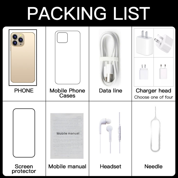 i14 Pro Max N85+, 2GB+16GB, 6.3 inch Screen, Face Identification, Android 6.0 Spreadtrum 7731G Quad Core, Network: 3G, Dual SIM,  with 64GB TF Card(Gold) - free shipping - PMC TechLife - Order now!