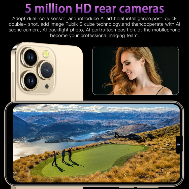 i14 Pro Max N85+, 2GB+16GB, 6.3 inch Screen, Face Identification, Android 6.0 Spreadtrum 7731G Quad Core, Network: 3G, Dual SIM,  with 64GB TF Card(Gold) - free shipping - PMC TechLife - Order now!