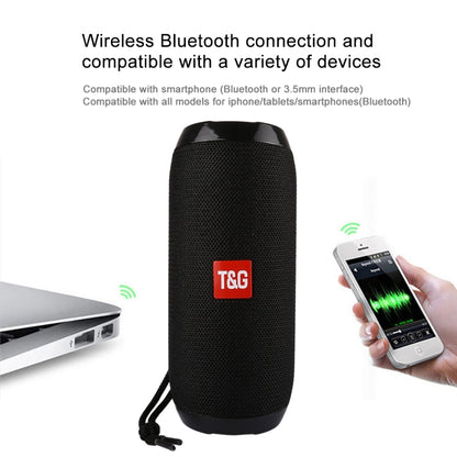 T&G TG117 Portable Bluetooth Stereo Speaker, with Built-in MIC, Support Hands-free Calls & TF Card & AUX IN & FM, Bluetooth Distance: 10m(Black) - Desktop Speaker by T&G | Online Shopping South Africa | PMC Jewellery | Buy Now Pay Later Mobicred