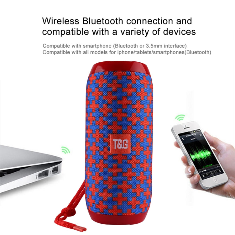 T&G TG117 Portable Bluetooth Stereo Speaker, with Built-in MIC, Support Hands-free Calls & TF Card & AUX IN & FM, Bluetooth Distance: 10m(Red) - Desktop Speaker by T&G | Online Shopping South Africa | PMC Jewellery | Buy Now Pay Later Mobicred