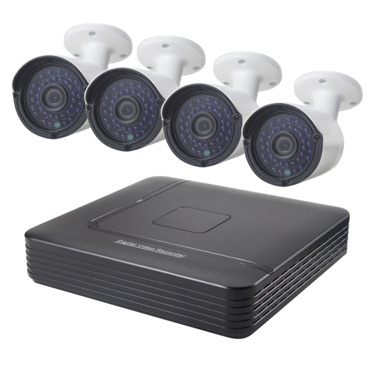 A4B2 4Ch Bullet IP Camera NVR Kit, Support Night Vision / Motion Detection, IR Distance: 20m (A4B2/Kit 960P 1.3 Mega Pixel) - Video Recorder Kit by PMc TechLife | Online Shopping South Africa | PMc TechLife | Buy Now Pay Later Mobicred