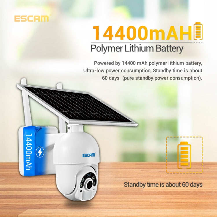 ESCAM QF450 HD 1080P 4G EU Version Solar Powered IP Camera without Memory, Support Two-way Audio & PIR Motion Detection & Night Vision & TF Card - Dome Camera by ESCAM | Online Shopping South Africa | PMC Jewellery | Buy Now Pay Later Mobicred