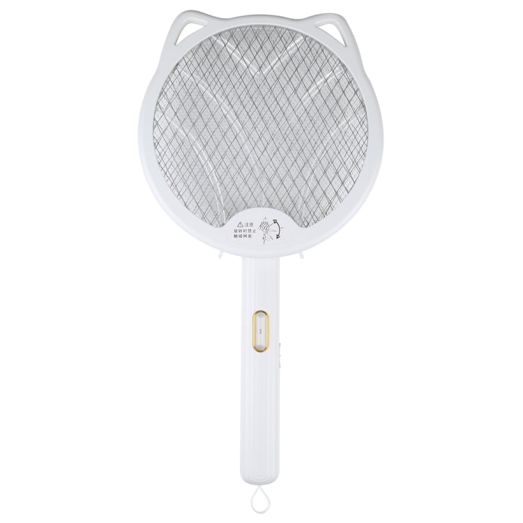 Cat Ear Rotary Electric Mosquito Swatter (White) - Fly Swatter by PMC Jewellery | Online Shopping South Africa | PMC Jewellery | Buy Now Pay Later Mobicred