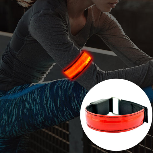 LED Flash Safety Reflective Nylon Light Rechargeable Sports Wrist Belt(Red) - Wristbands by PMC Jewellery | Online Shopping South Africa | PMC Jewellery | Buy Now Pay Later Mobicred