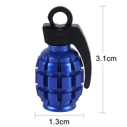 4 PCS Universal Grenade Shaped Car Tire Valve Caps(Dark Blue) - Tire Valve Caps by PMC Jewellery | Online Shopping South Africa | PMC Jewellery