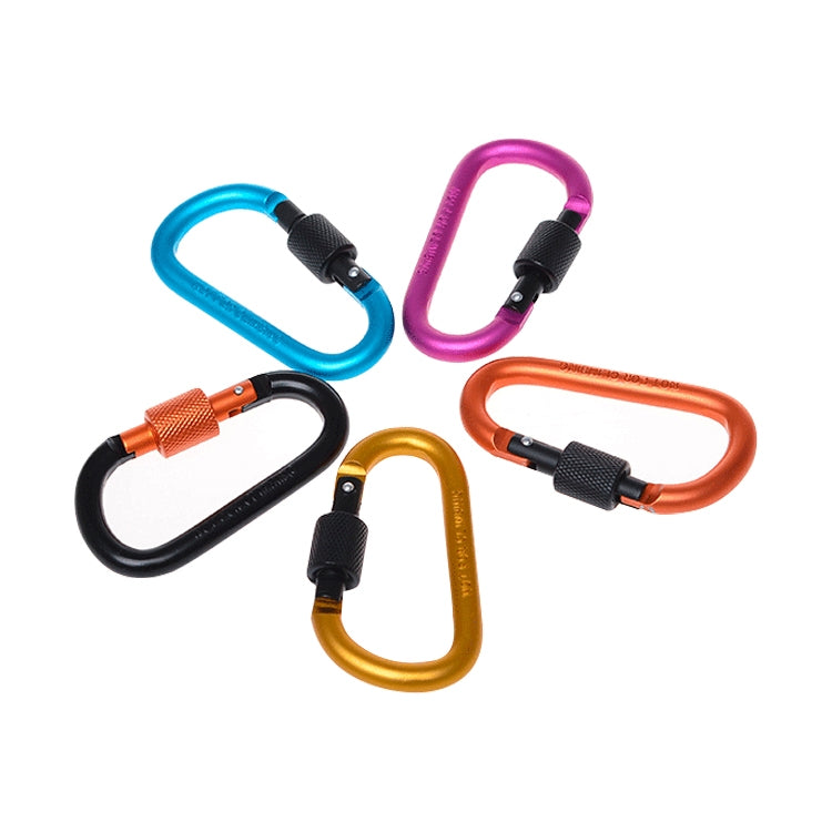 2 PCS D Shape Multi-function Outdoor Aluminium Alloy Mountaineering Buckle Lock, Random Color Delivery - Hooks by PMC TechLife | Online Shopping South Africa | PMC TechLife | Buy Now Pay Later Mobicred