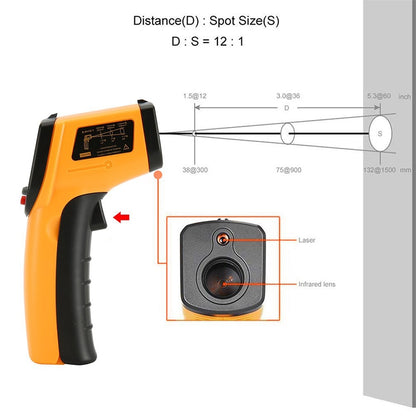 GM333 Portable Digital Laser Point Infrared Thermometer, Temperature Range: -50-400 Celsius Degree - Thermostat & Thermometer by PMC Jewellery | Online Shopping South Africa | PMC Jewellery | Buy Now Pay Later Mobicred