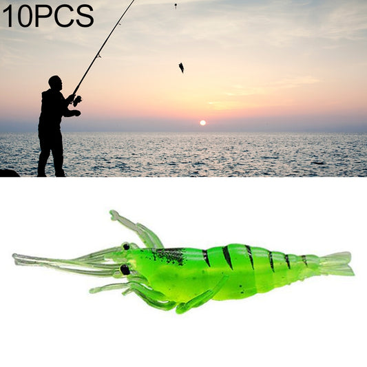 10 PCS 4cm Fishing Soft Bait Lures Popper Poper Baits (Green) - Fishing Lures by PMC Jewellery | Online Shopping South Africa | PMC Jewellery | Buy Now Pay Later Mobicred