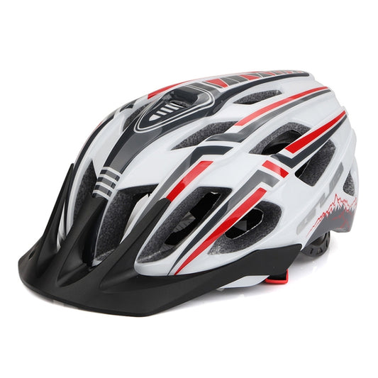 GUB A2 Unisex Bicycle Helmet With Tail Light(Grey White) - Protective Helmet & Masks by GUB | Online Shopping South Africa | PMC Jewellery | Buy Now Pay Later Mobicred