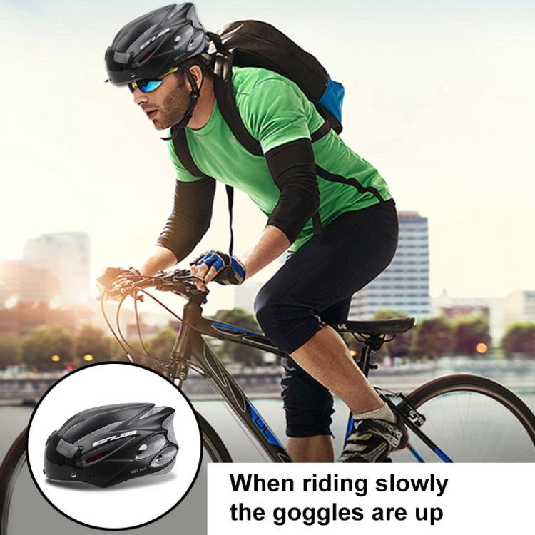 GUB K80 Plus Bike Helmet With Visor And Goggles(Titanium Color) - Protective Helmet & Masks by GUB | Online Shopping South Africa | PMC TechLife | Buy Now Pay Later Mobicred