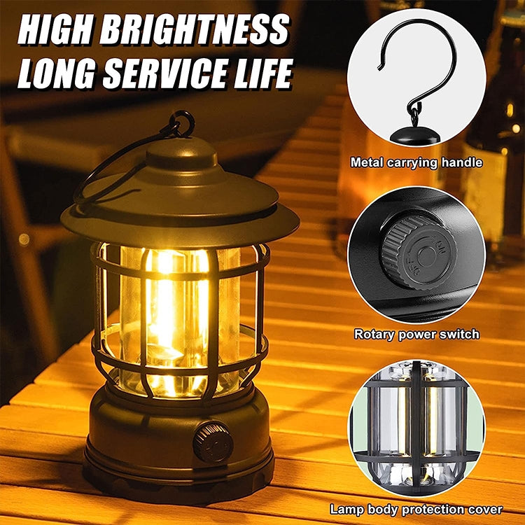 AOTU YT1030 Outdoor Retro Camping Light Emergency Hand Lamp(Green) - Camping Lighting by AOTU | Online Shopping South Africa | PMc TechLife | Buy Now Pay Later Mobicred