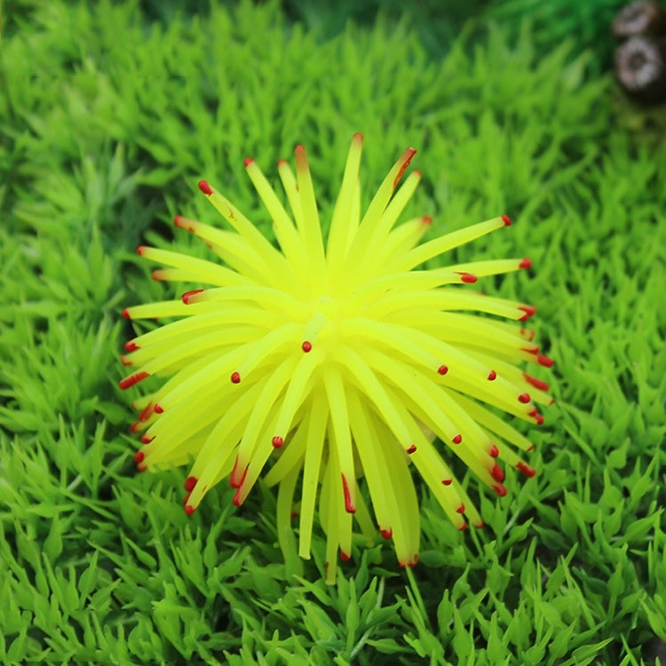 Aquarium Articles Decoration TPR Simulation Sea Urchin Ball Coral with Point, Size: M, Diameter: 10cm(Yellow) - free shipping - PMc TechLife - Order now!