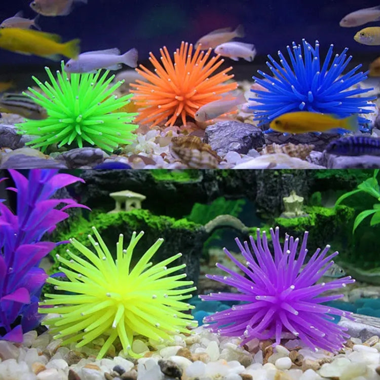 Aquarium Articles Decoration TPR Simulation Sea Urchin Ball Coral with Point, Size: M, Diameter: 10cm(Yellow) - free shipping - PMc TechLife - Order now!
