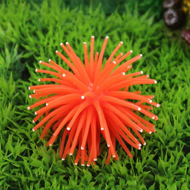 Aquarium Articles Decoration TPR Simulation Sea Urchin Ball Coral with Point, Size: L, Diameter: 13cm(Orange) - free shipping - PMc TechLife - Order now!