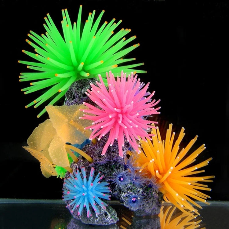 Aquarium Articles Decoration TPR Simulation Sea Urchin Ball Coral with Point, Size: L, Diameter: 13cm(Yellow) - free shipping - PMc TechLife - Order now!