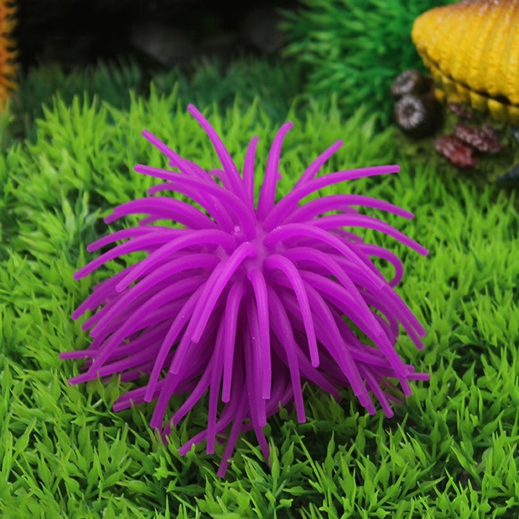 Aquarium Articles Decoration TPR Simulation Sea Urchin Ball Coral, Size: M, Diameter: 10cm(Purple) - free shipping - PMc TechLife - Order now!