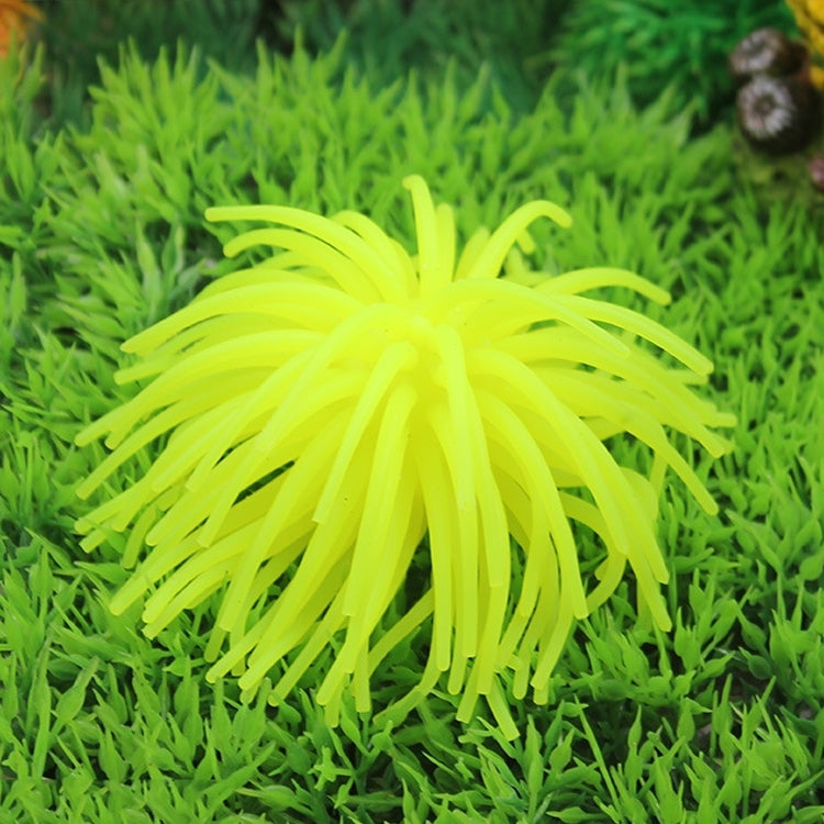 Aquarium Articles Decoration TPR Simulation Sea Urchin Ball Coral, Size: M, Diameter: 10cm(Yellow) - free shipping - PMc TechLife - Order now!