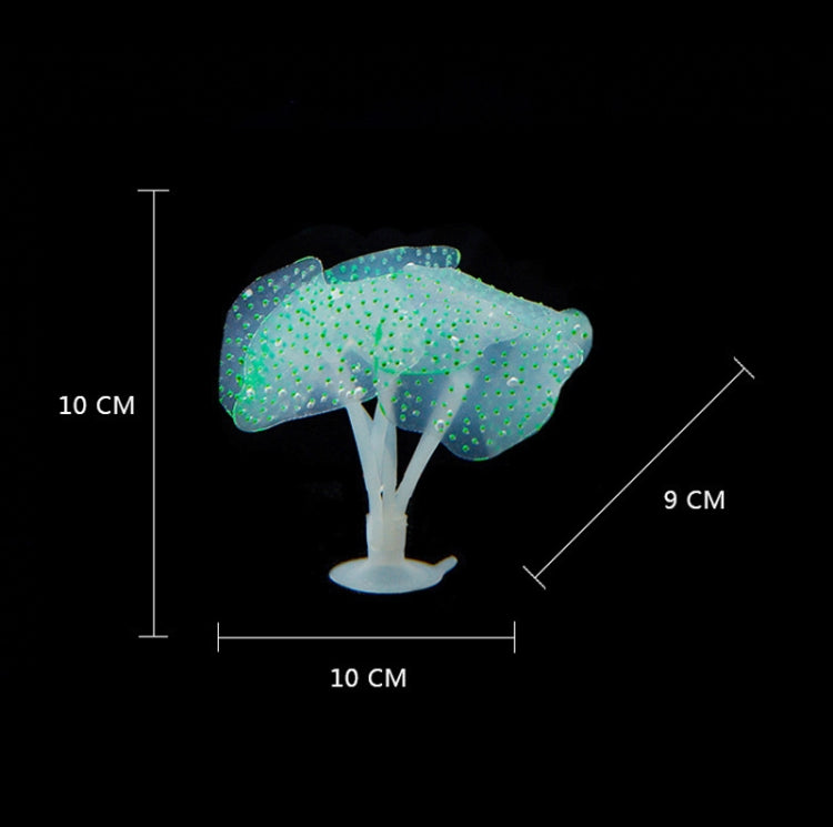 Aquarium Articles Decoration Silicone Simulation Fluorescent Sucker Jellyfish, Size: 10*10*9cm(Green) - free shipping - PMc TechLife - Order now!