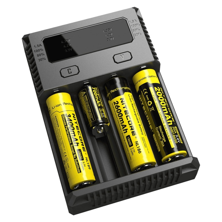 Nitecore NEW i4 Intelligent Digi Smart Charger with LED Indicator for 14500, 16340 (RCR123), 18650, 22650, 26650, Ni-MH and Ni-Cd (AA, AAA) Battery - Charger & Converter by PMC Jewellery | Online Shopping South Africa | PMC Jewellery | Buy Now Pay Later Mobicred