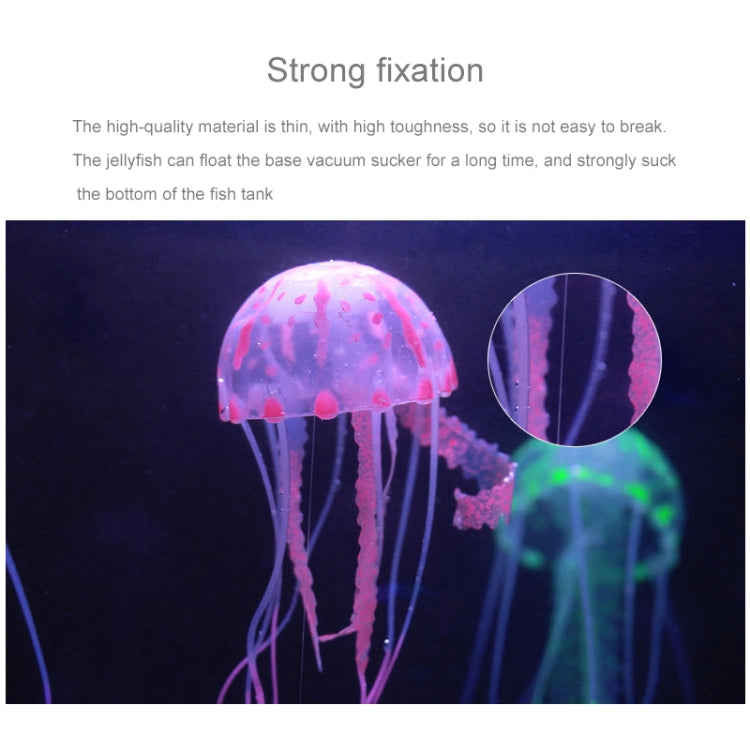 Aquarium Articles Decoration Silicone Simulation Fluorescent Sucker Jellyfish, Size: 8*20cm(Green) - free shipping - PMc TechLife - Order now!