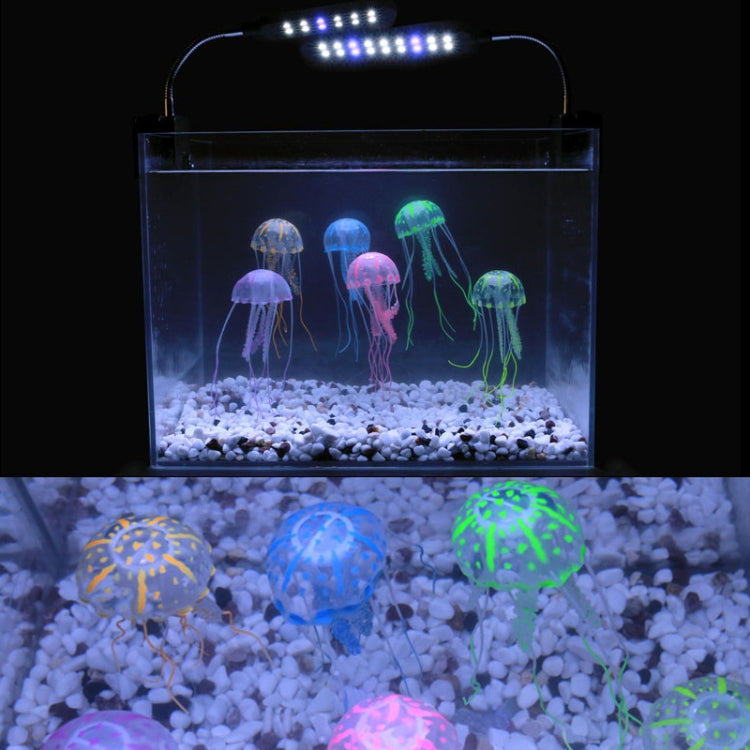 Aquarium Articles Decoration Silicone Simulation Fluorescent Sucker Jellyfish, Size: 8*20cm(Yellow) - free shipping - PMc TechLife - Order now!