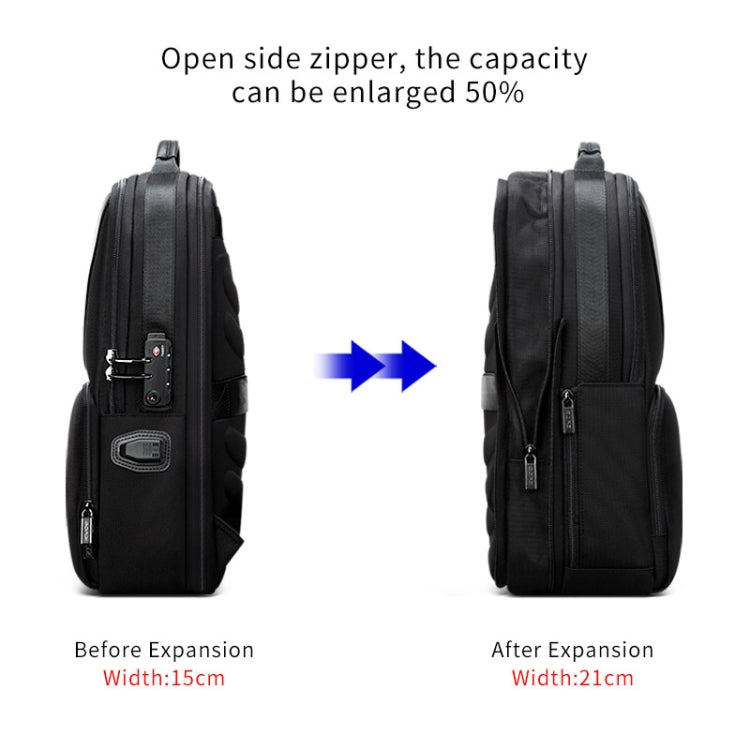 Bopai 61-02511 Business Travel Breathable Waterproof Anti-theft Man Backpack, Size: 30x15x44cm(Black) - Backpack by Bopai | Online Shopping South Africa | PMC Jewellery | Buy Now Pay Later Mobicred