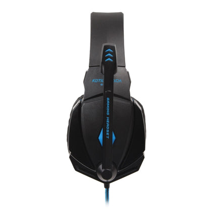 KOTION EACH G4000 Stereo Gaming Headphone Headset Headband with Mic Volume Control LED Light for PC Gamer,Cable Length: About 2.2m(Blue + Black) - Multimedia Headset by KOTION EACH | Online Shopping South Africa | PMC Jewellery | Buy Now Pay Later Mobicred