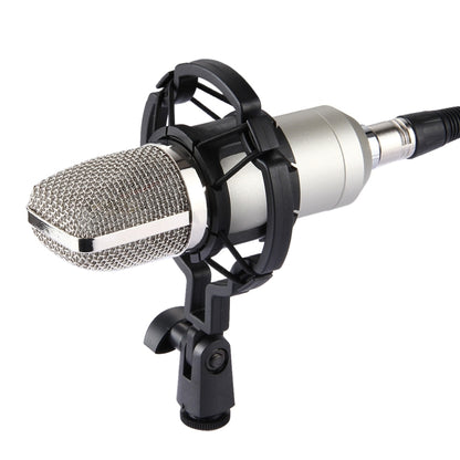 FIFINE F-700 Professional Condenser Sound Recording Microphone with Shock Mount for Studio Radio Broadcasting & Live Boardcast, 3.5mm Earphone Port, Cable Length: 2.5m(Silver) - Microphone by PMC Jewellery | Online Shopping South Africa | PMC Jewellery | Buy Now Pay Later Mobicred