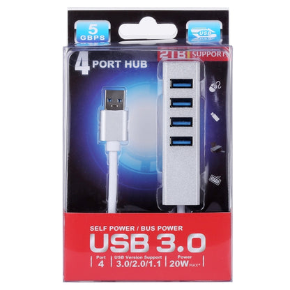 5Gbps Super Speed Self / Bus Power 4 Ports USB 3.0 HUB (Silver) - USB 3.0 HUB by PMC Jewellery | Online Shopping South Africa | PMC Jewellery | Buy Now Pay Later Mobicred