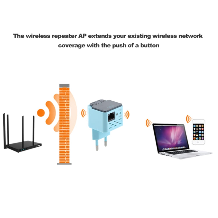 300Mbps Wireless WiFi Range AP / Repeater Signal Booster, EU Plug - Broadband Amplifiers by PMC Jewellery | Online Shopping South Africa | PMC Jewellery | Buy Now Pay Later Mobicred