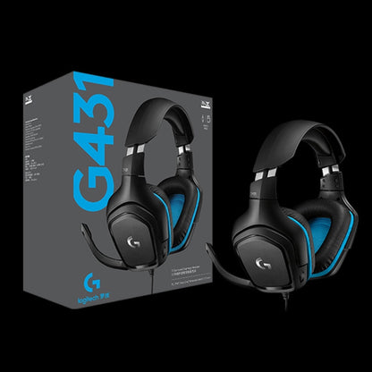 Logitech G431 Dolby 7.1 Surround Sound Stereo Folding Noise Reduction Competition Gaming Headset - Multimedia Headset by Logitech | Online Shopping South Africa | PMC Jewellery | Buy Now Pay Later Mobicred