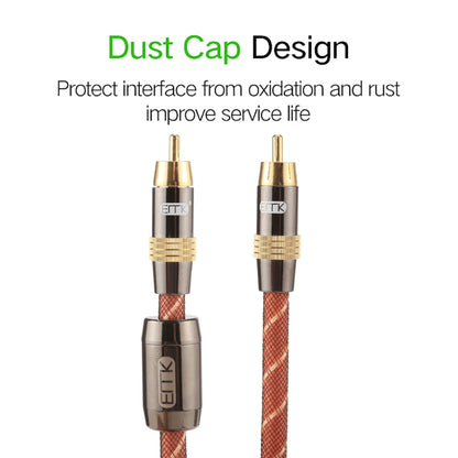 EMK TZ/A 1m OD8.0mm Gold Plated Metal Head RCA to RCA Plug Digital Coaxial Interconnect Cable Audio / Video RCA Cable - RCA Cable by EMK | Online Shopping South Africa | PMC Jewellery | Buy Now Pay Later Mobicred