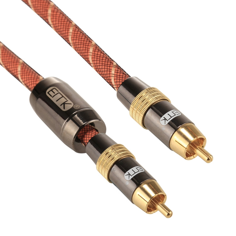 EMK TZ/A 1.5m OD8.0mm Gold Plated Metal Head RCA to RCA Plug Digital Coaxial Interconnect Cable Audio / Video RCA Cable - RCA Cable by EMK | Online Shopping South Africa | PMC Jewellery | Buy Now Pay Later Mobicred