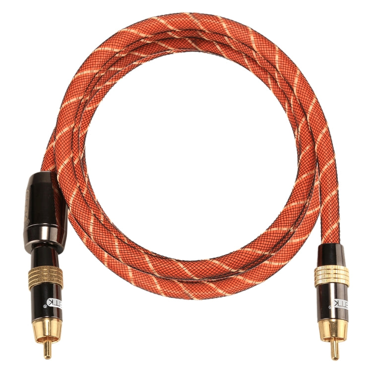 EMK TZ/A 1.5m OD8.0mm Gold Plated Metal Head RCA to RCA Plug Digital Coaxial Interconnect Cable Audio / Video RCA Cable - RCA Cable by EMK | Online Shopping South Africa | PMC Jewellery | Buy Now Pay Later Mobicred