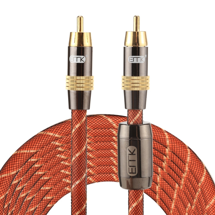 EMK TZ/A 5m OD8.0mm Gold Plated Metal Head RCA to RCA Plug Digital Coaxial Interconnect Cable Audio / Video RCA Cable - RCA Cable by EMK | Online Shopping South Africa | PMC Jewellery | Buy Now Pay Later Mobicred