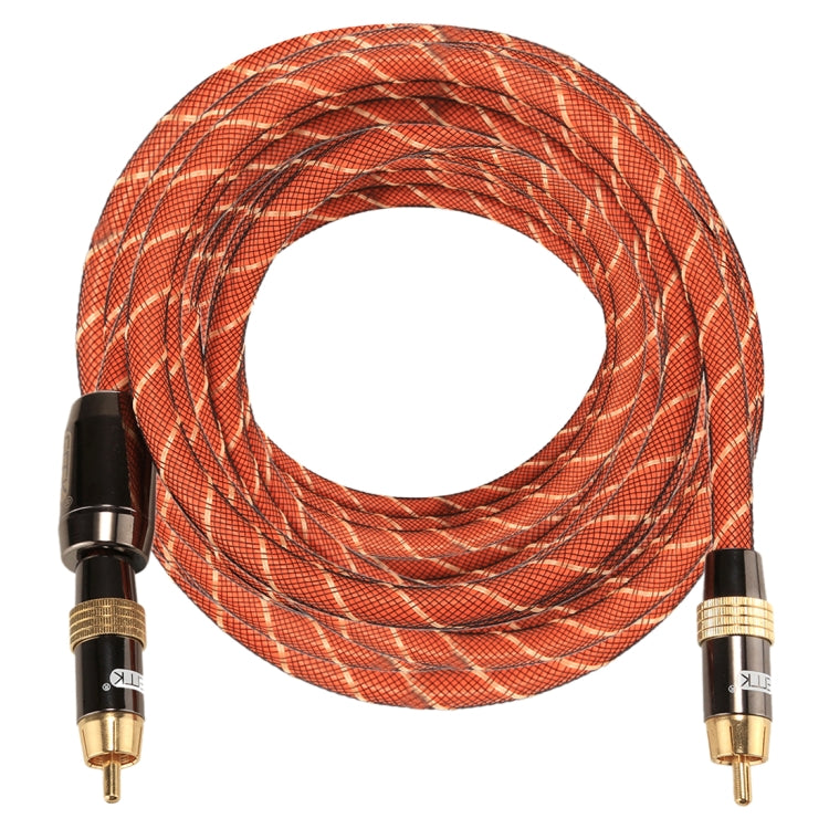 EMK TZ/A 8m OD8.0mm Gold Plated Metal Head RCA to RCA Plug Digital Coaxial Interconnect Cable Audio / Video RCA Cable - RCA Cable by EMK | Online Shopping South Africa | PMC Jewellery | Buy Now Pay Later Mobicred