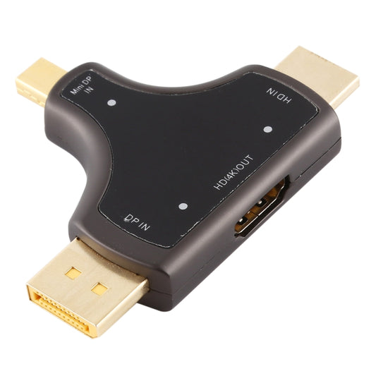 D62A DisplayPort + Mini DP + HDMI Male to HDMI Female 3 in 1 Adapter - Converter & Adapter by PMC Jewellery | Online Shopping South Africa | PMC Jewellery | Buy Now Pay Later Mobicred