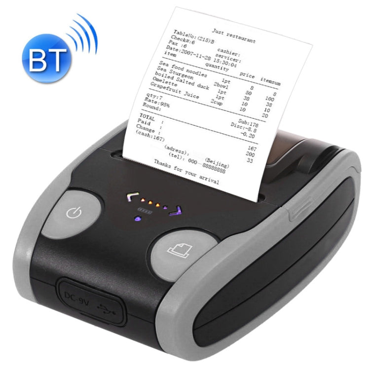 QS-5806 Portable 58mm Bluetooth POS Receipt Thermal Printer(Grey) - Printer by PMC Jewellery | Online Shopping South Africa | PMC Jewellery | Buy Now Pay Later Mobicred