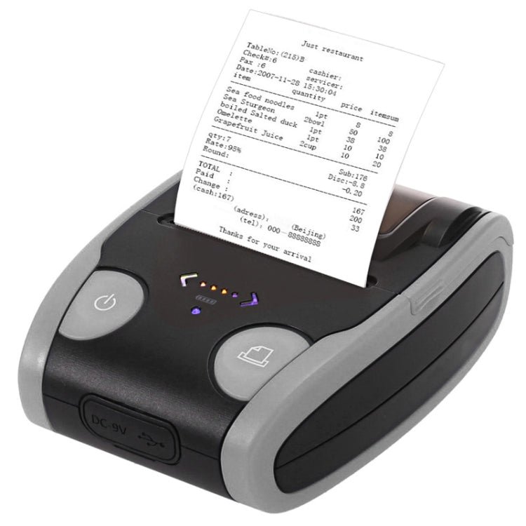 QS-5806 Portable 58mm Bluetooth POS Receipt Thermal Printer(Grey) - Printer by PMC Jewellery | Online Shopping South Africa | PMC Jewellery | Buy Now Pay Later Mobicred