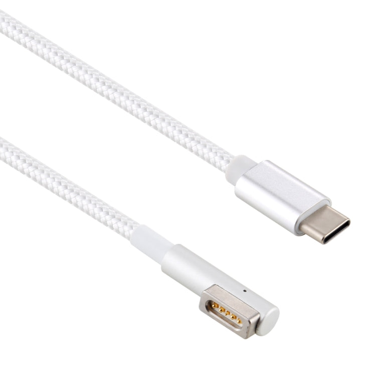 45W / 60W / 65W / 85W 5 Pin MagSafe 1 (L-Shaped) to USB-C / Type-C PD Charging Cable(White) - Cable & Adapter by PMC Jewellery | Online Shopping South Africa | PMC Jewellery | Buy Now Pay Later Mobicred