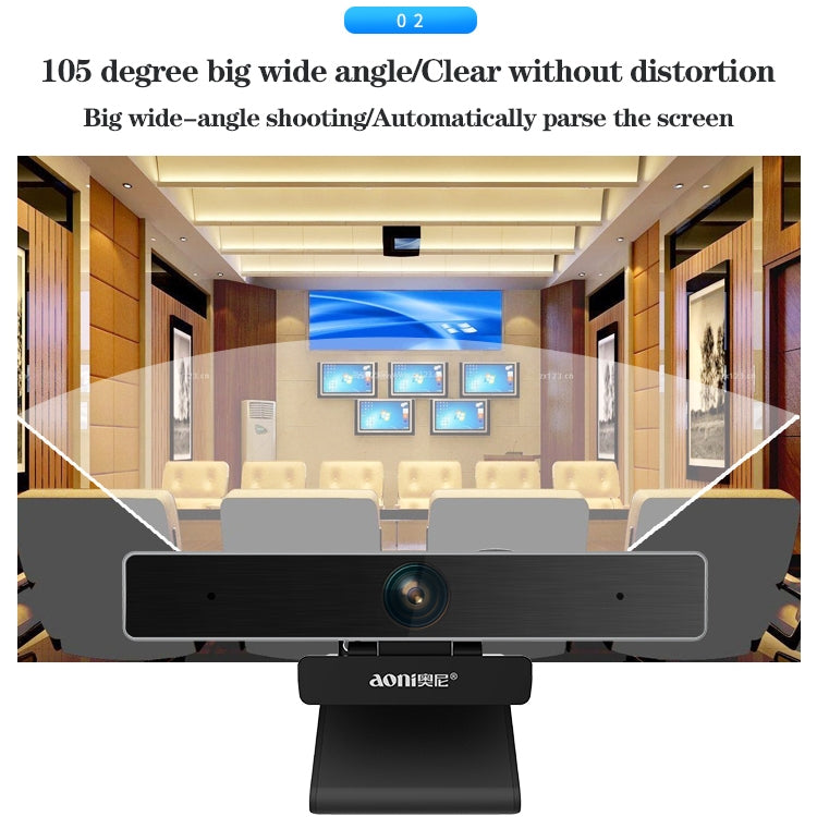 aoni C90 1080P HD Business Smart Computer Camera with Microphone - free shipping - PMC Jewellery - Order now!