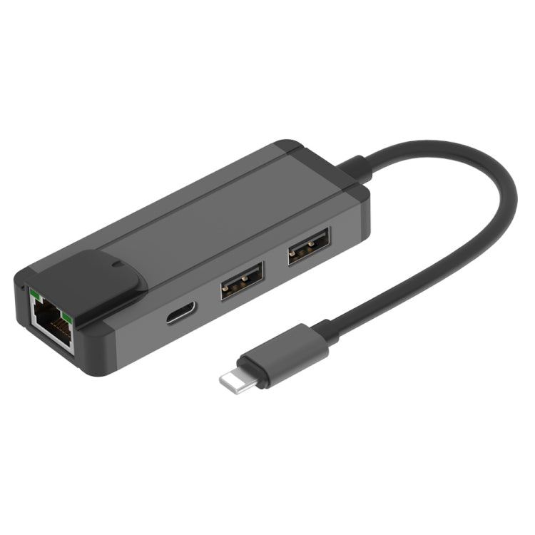 Onten 75002 8PIN to RJ45 Hub USB 2.0 Adapter(Dark Green) - USB 2.0 HUB by Onten | Online Shopping South Africa | PMC Jewellery | Buy Now Pay Later Mobicred