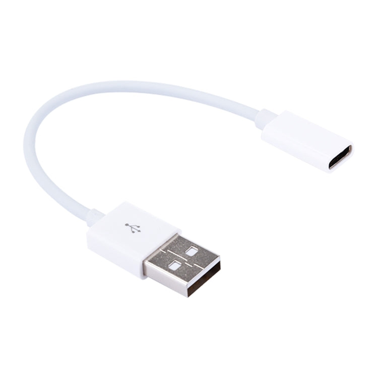 15cm USB 2.0 Male to USB-C / Type-C Female Connector Adapter Cable(White) - USB-C & Type-C Cable by PMC Jewellery | Online Shopping South Africa | PMC Jewellery | Buy Now Pay Later Mobicred