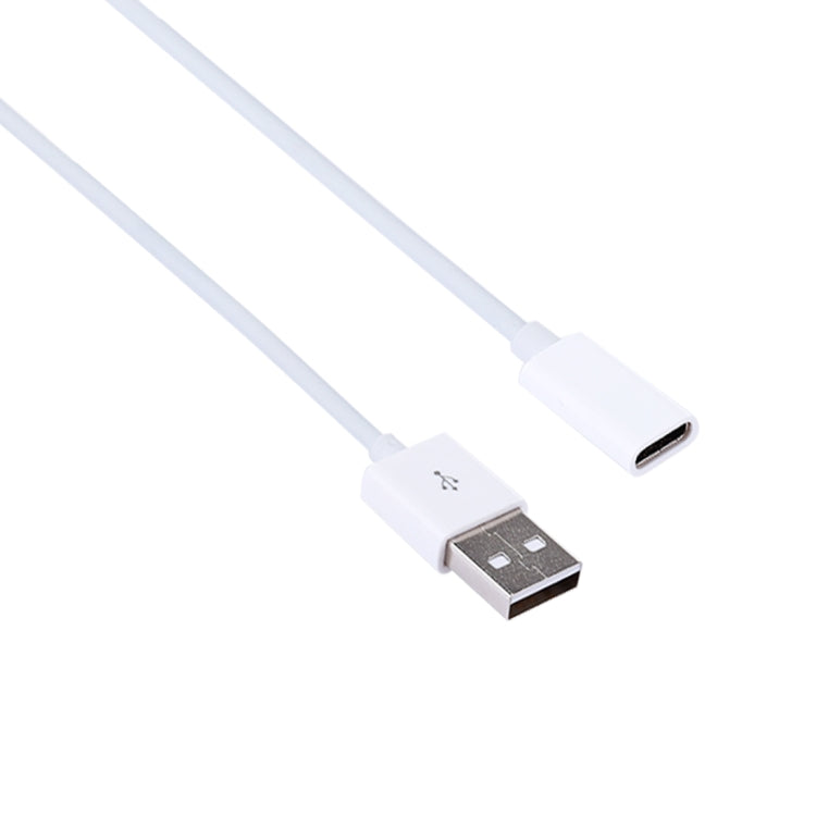 15cm USB 2.0 Male to USB-C / Type-C Female Connector Adapter Cable(White) - USB-C & Type-C Cable by PMC Jewellery | Online Shopping South Africa | PMC Jewellery | Buy Now Pay Later Mobicred