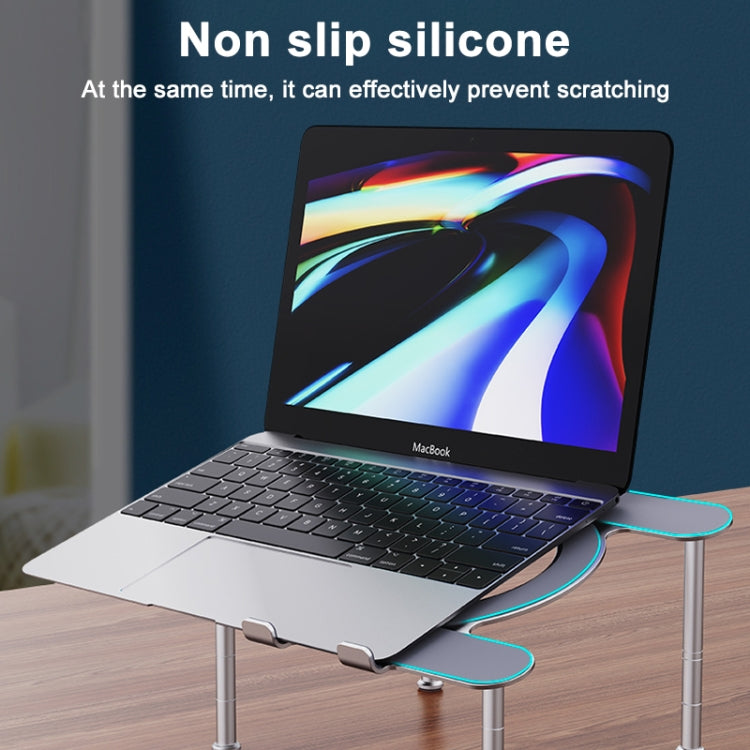 R-JUST BJ03 Universal Detachable Bench Shape Aluminum Alloy Angle Adjustable Laptop Stand - MacBook Holder by R-JUST | Online Shopping South Africa | PMC Jewellery